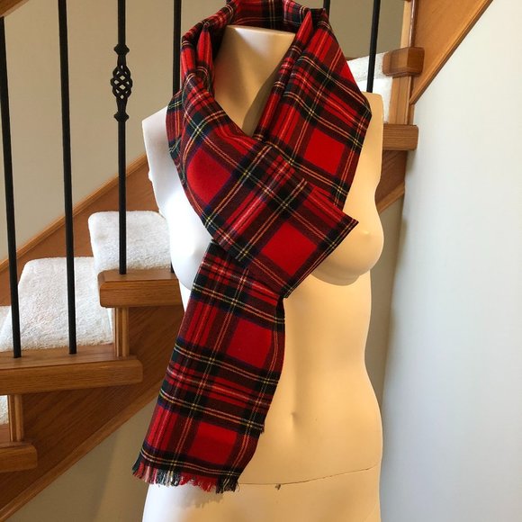 The Scotch House Accessories - The Scotch House Chas Johnson Tartan Scarf Red OS